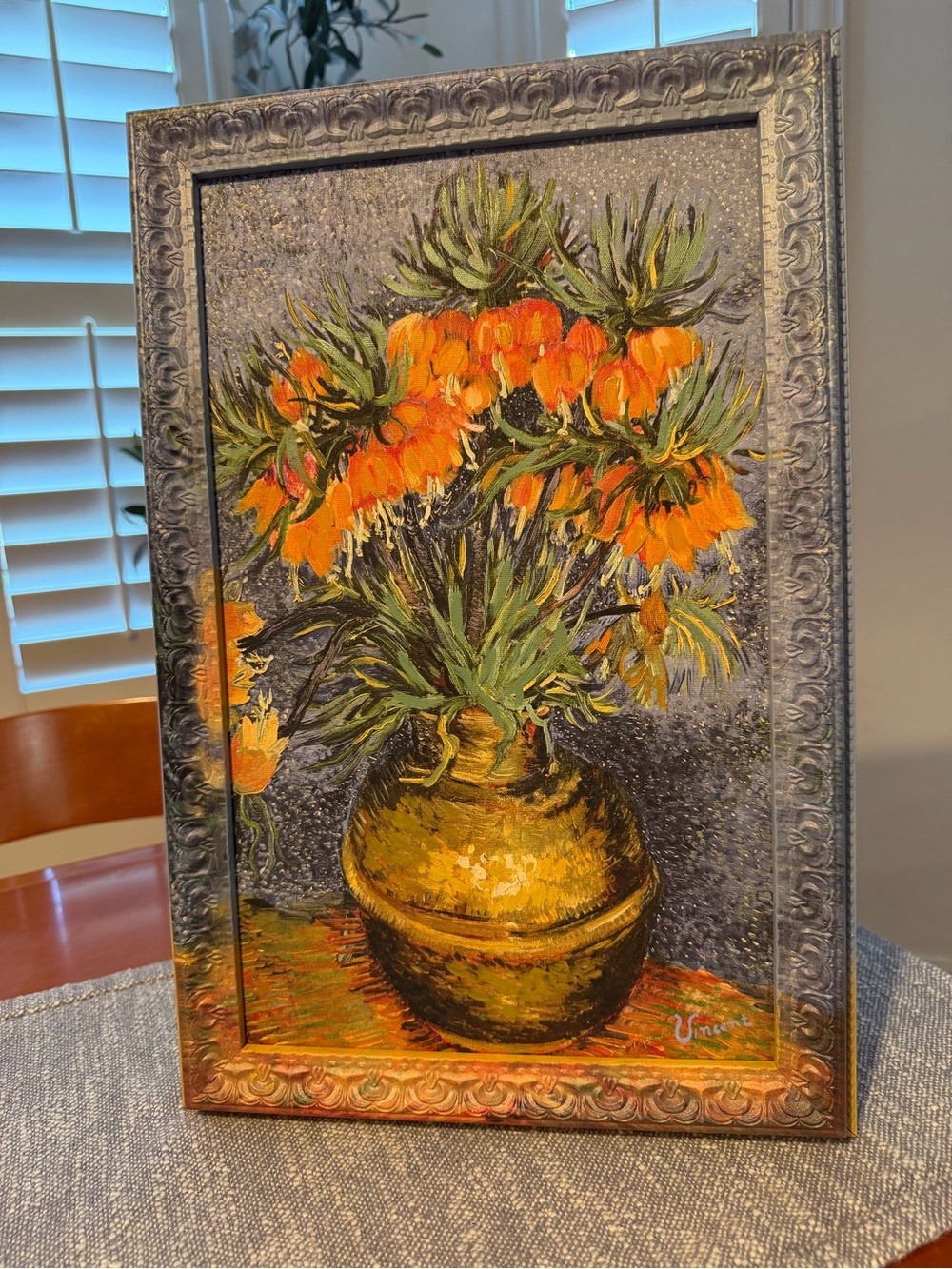 12x18” “Fritillaries in a Copper Vase” by Vincent Van Gogh